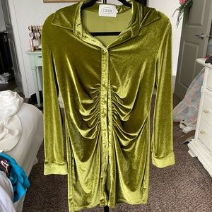 Green Velvet dress